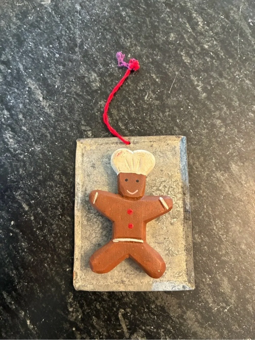 Handcrafted Brown Gingerbread Chef Holiday Ornament